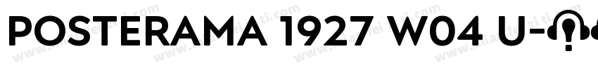 Posterama 1927 W04 U字体转换